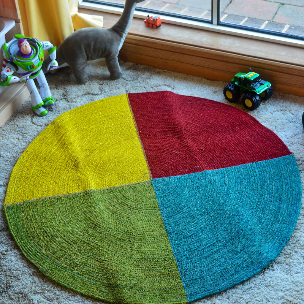 jute rug, hand made rug, kids rug