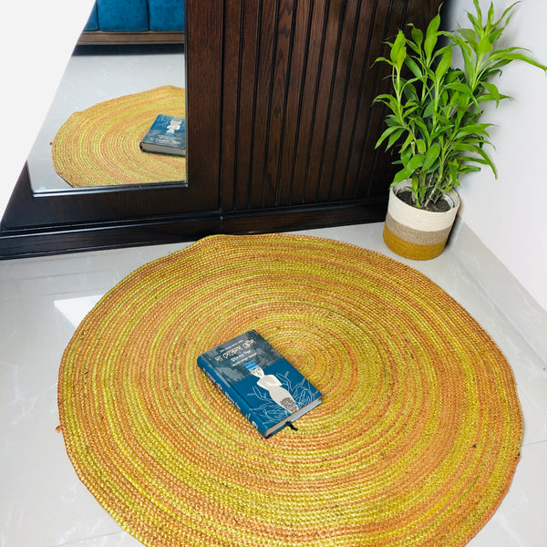 Classic Hand Braided Jute Round Area Rug Handmade Rug for Home Decor (3 Feet Round) - Wowvious